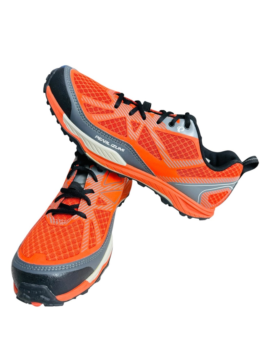 Pearl Izumi Men’s MTB Cycling Shoes Orange Gray SPD Clipless EU 45 US 11 Mountai